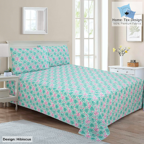 Flat Sheet Set - Printed - Hibiscus Coord