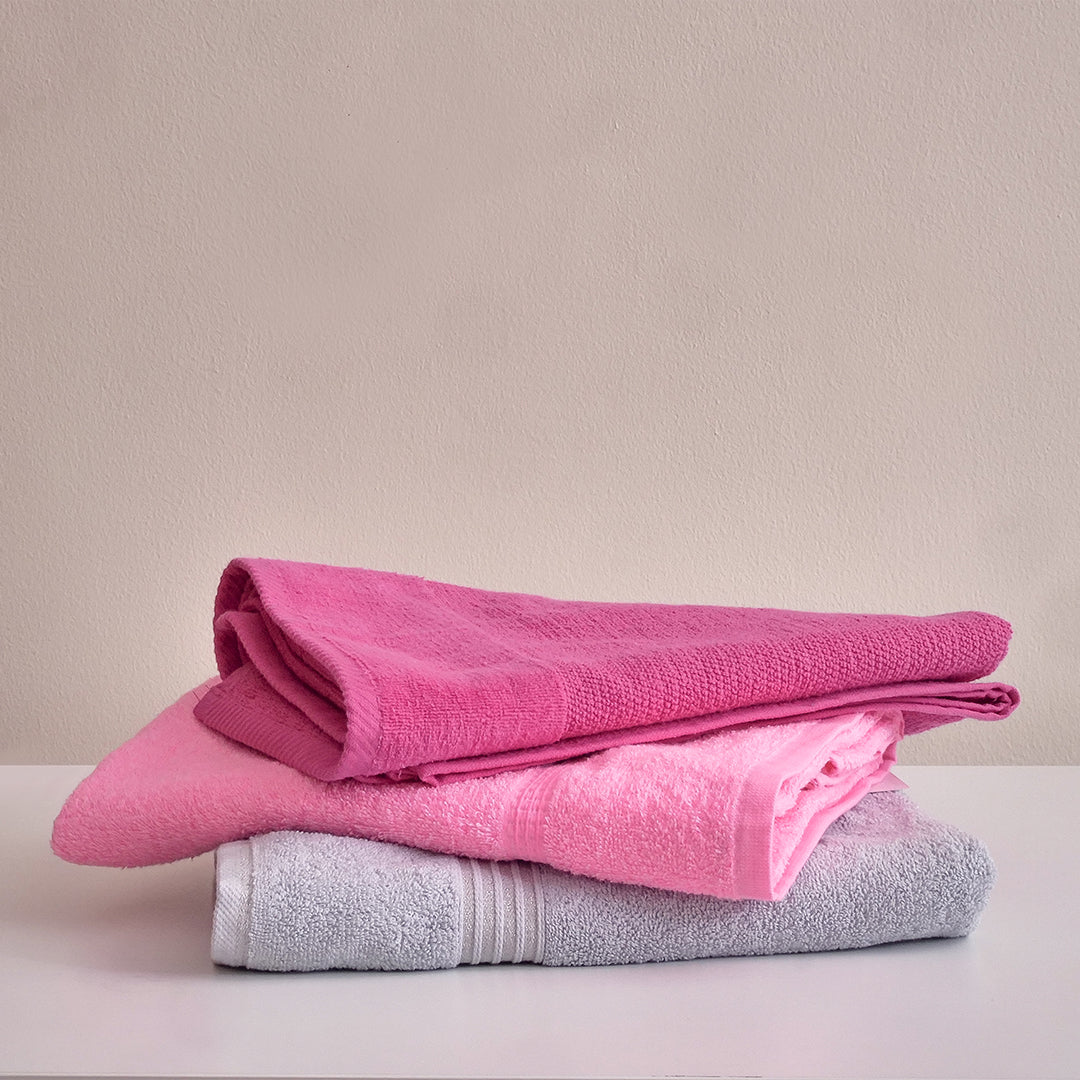 Dobby Dark Pink Bath Towel