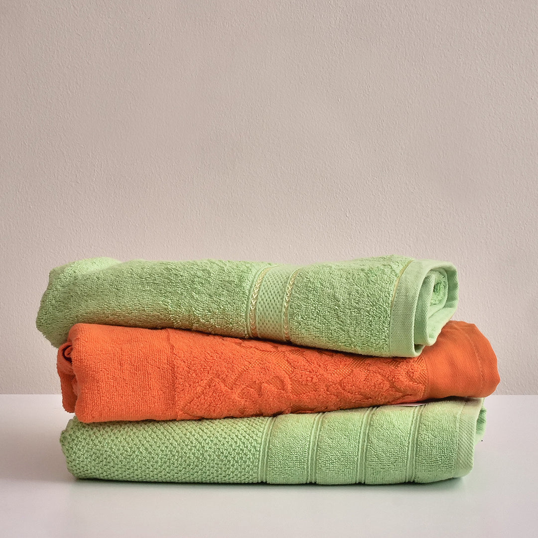 Three Stripe Premium Green Towel