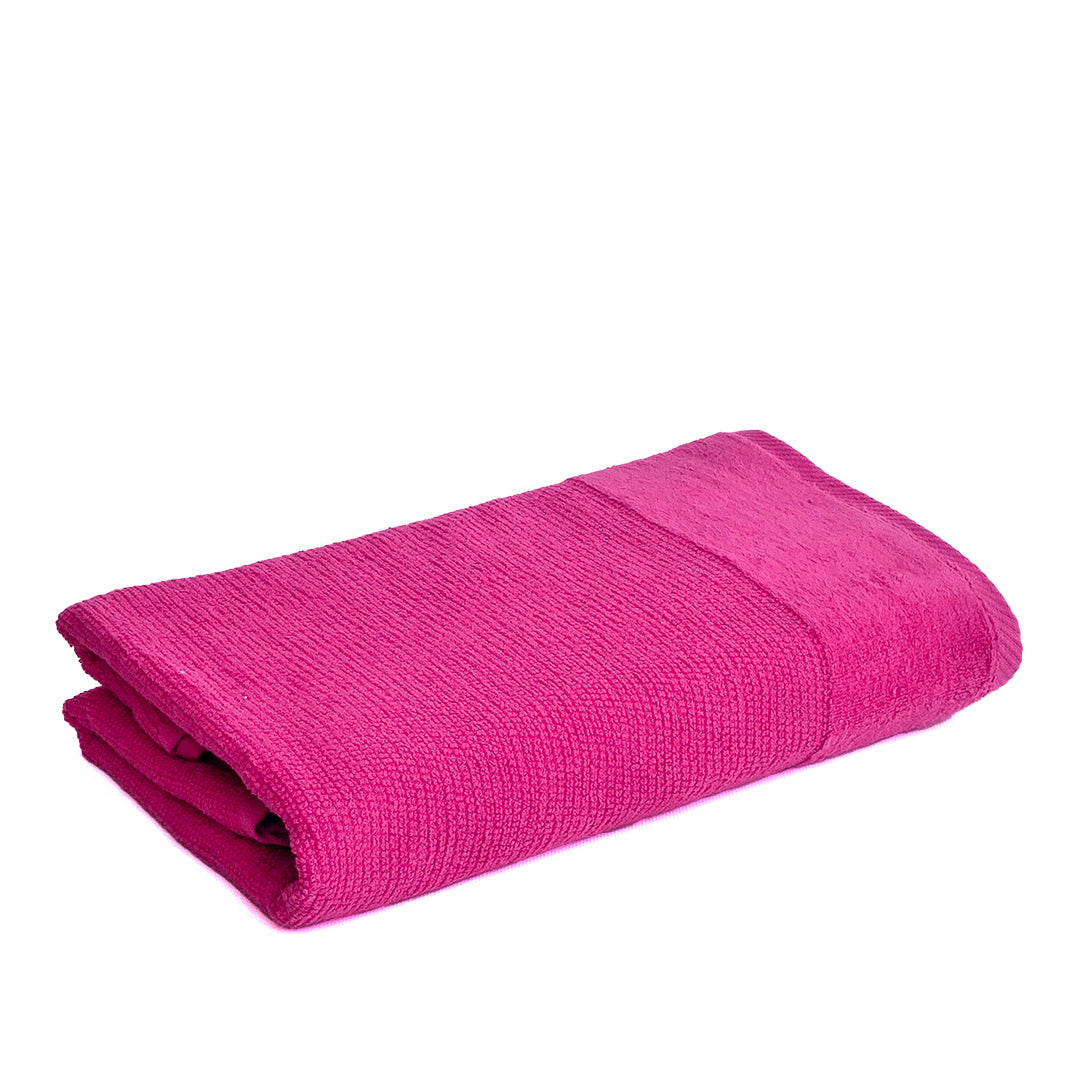 Dobby Dark Pink Bath Towel