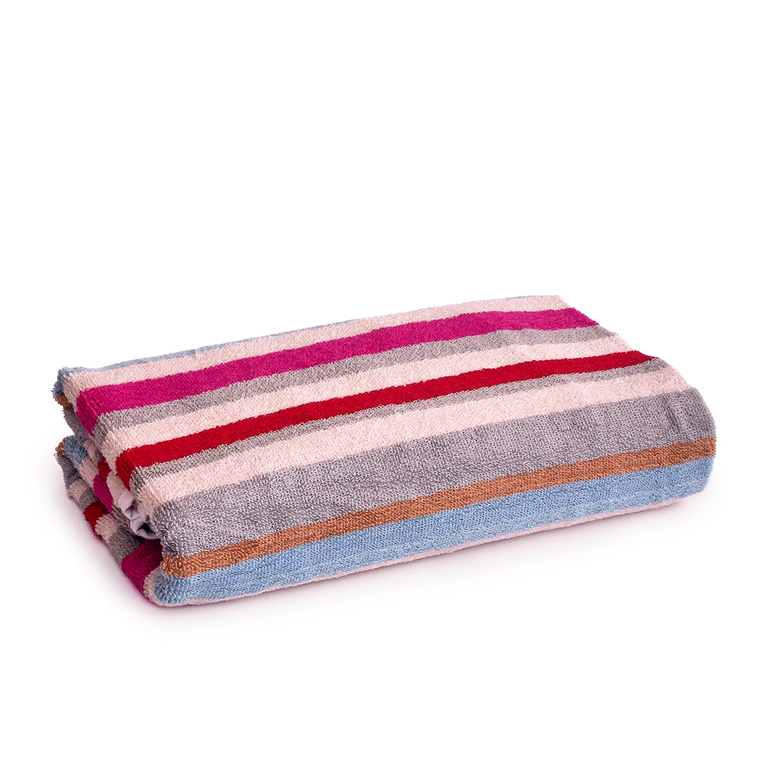 Yarn Dyed Multi Colour Stripes Bath Towel