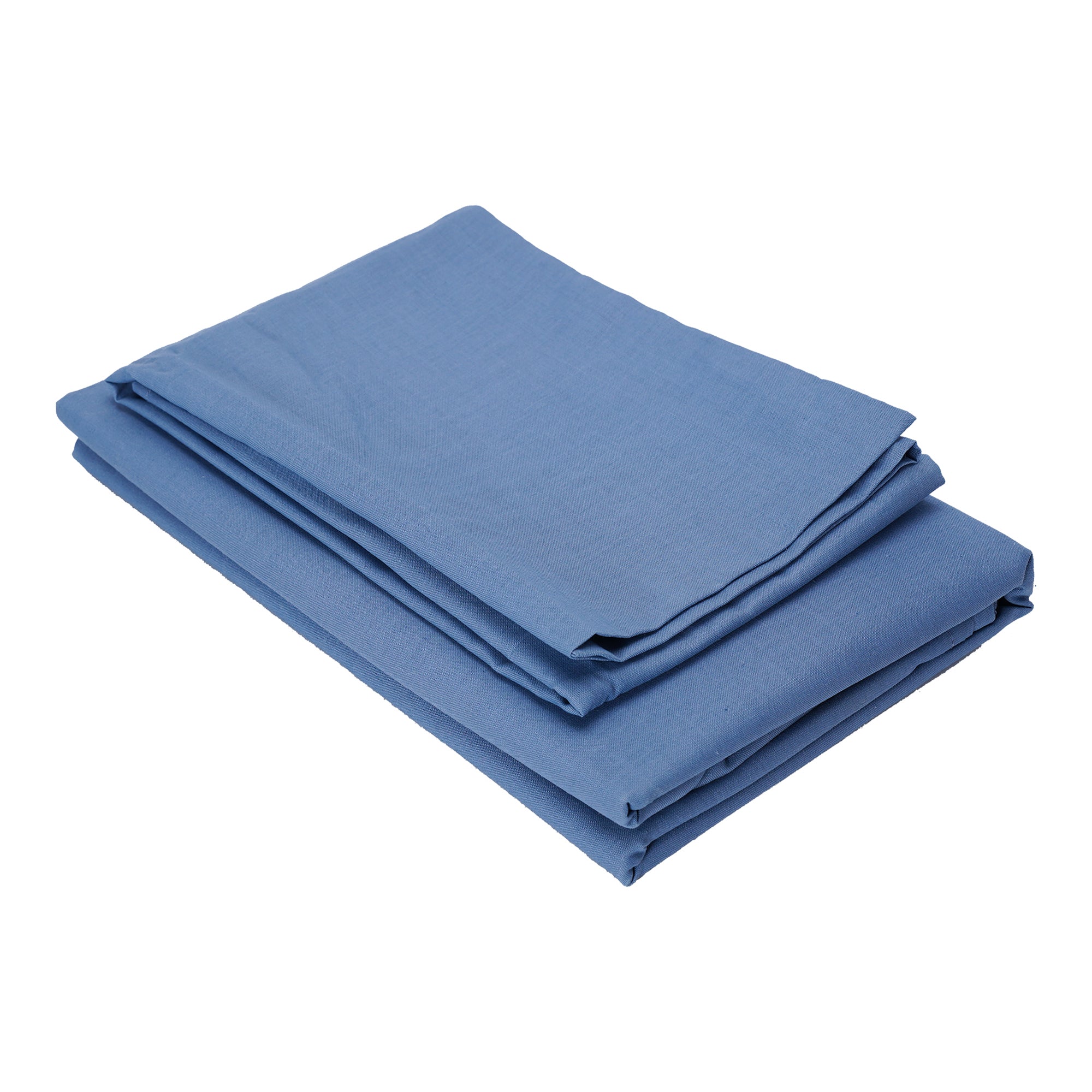 Flat Bed Sheet - Dyed - Blue - Single