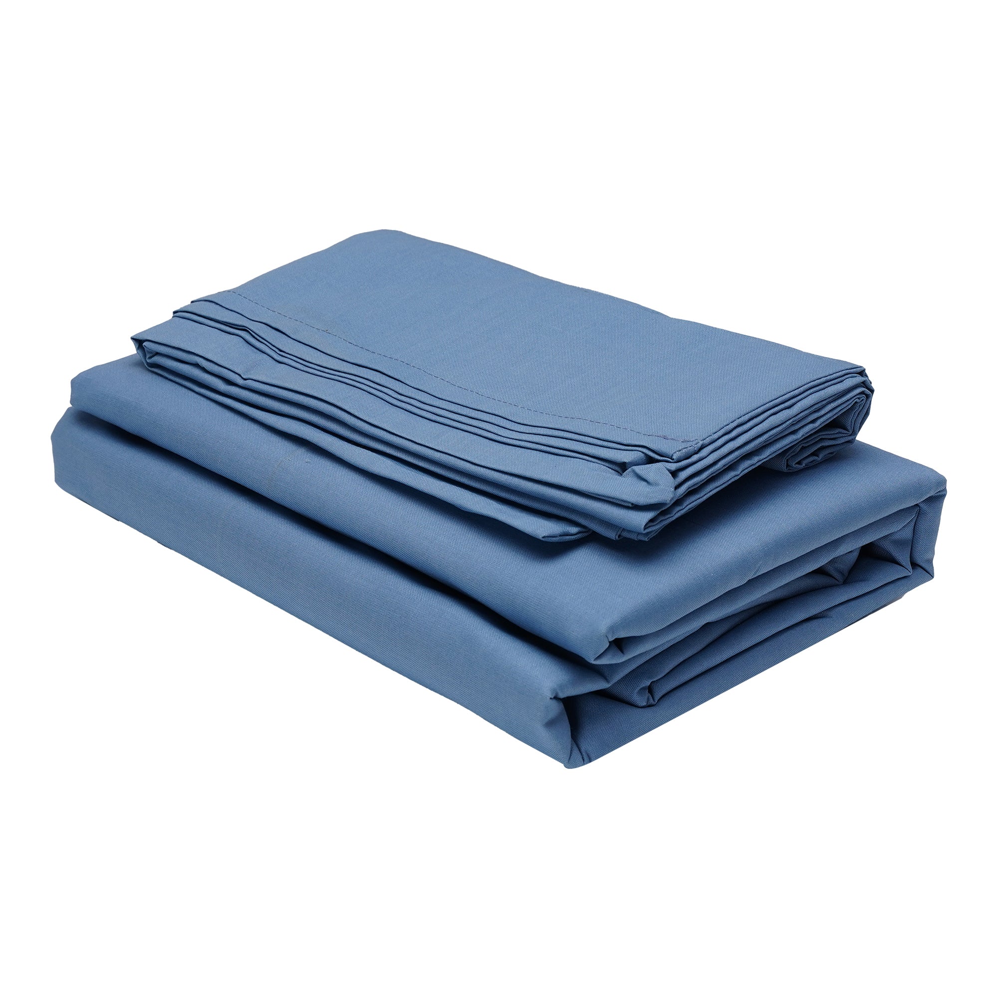 Flat Bed Sheet - Dyed - Blue - King