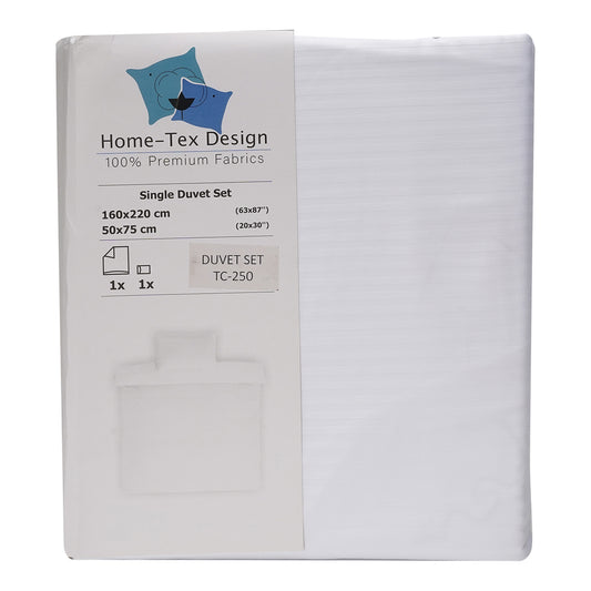 Duvet Cover Set - Optical White - Single TC - 250