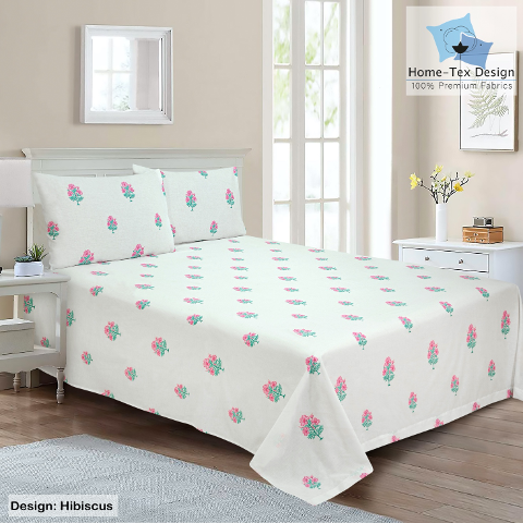 Flat Sheet Set Hibiscus Drap