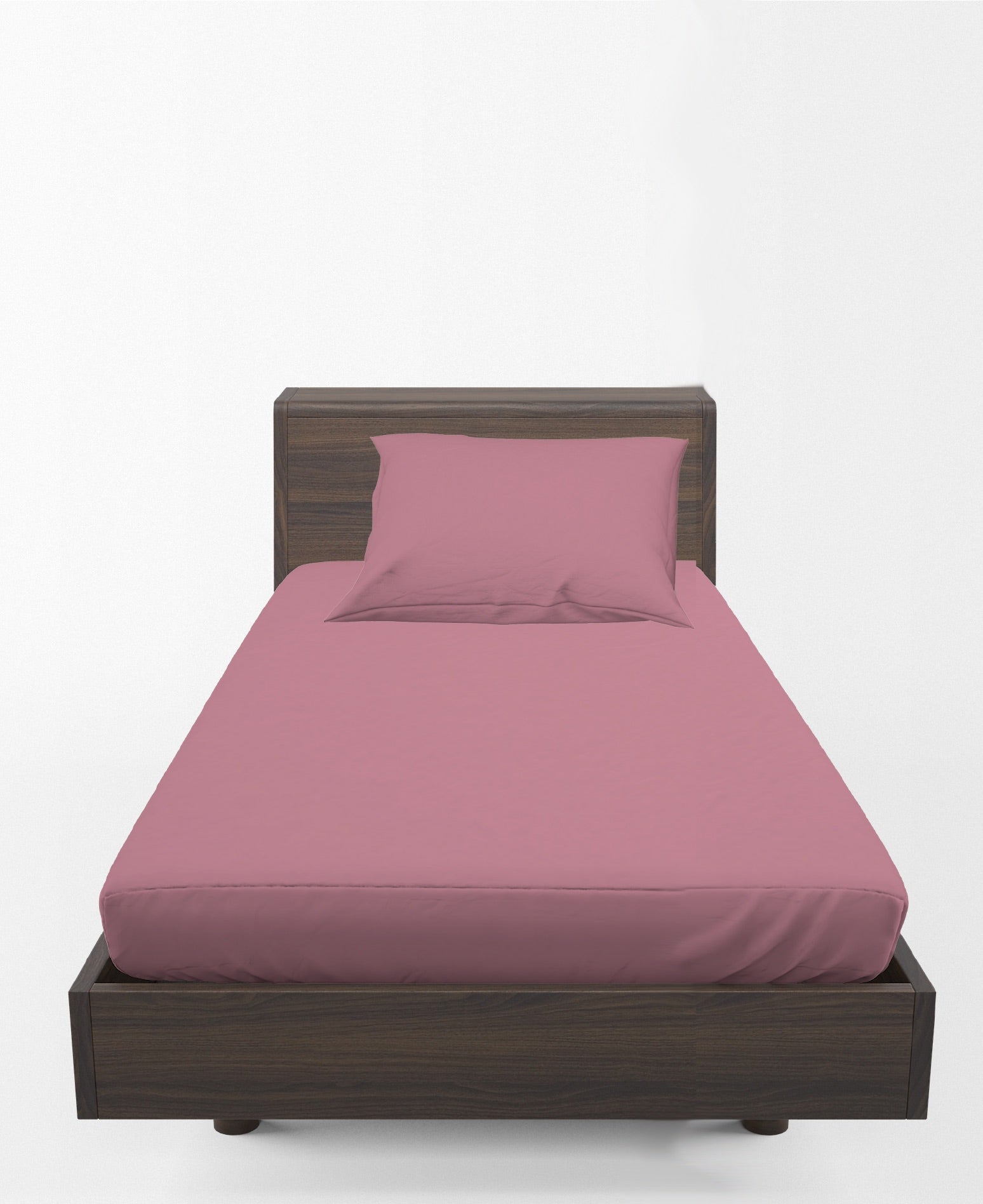 Flat Bed Sheet - Dyed - Rose Pink - Single