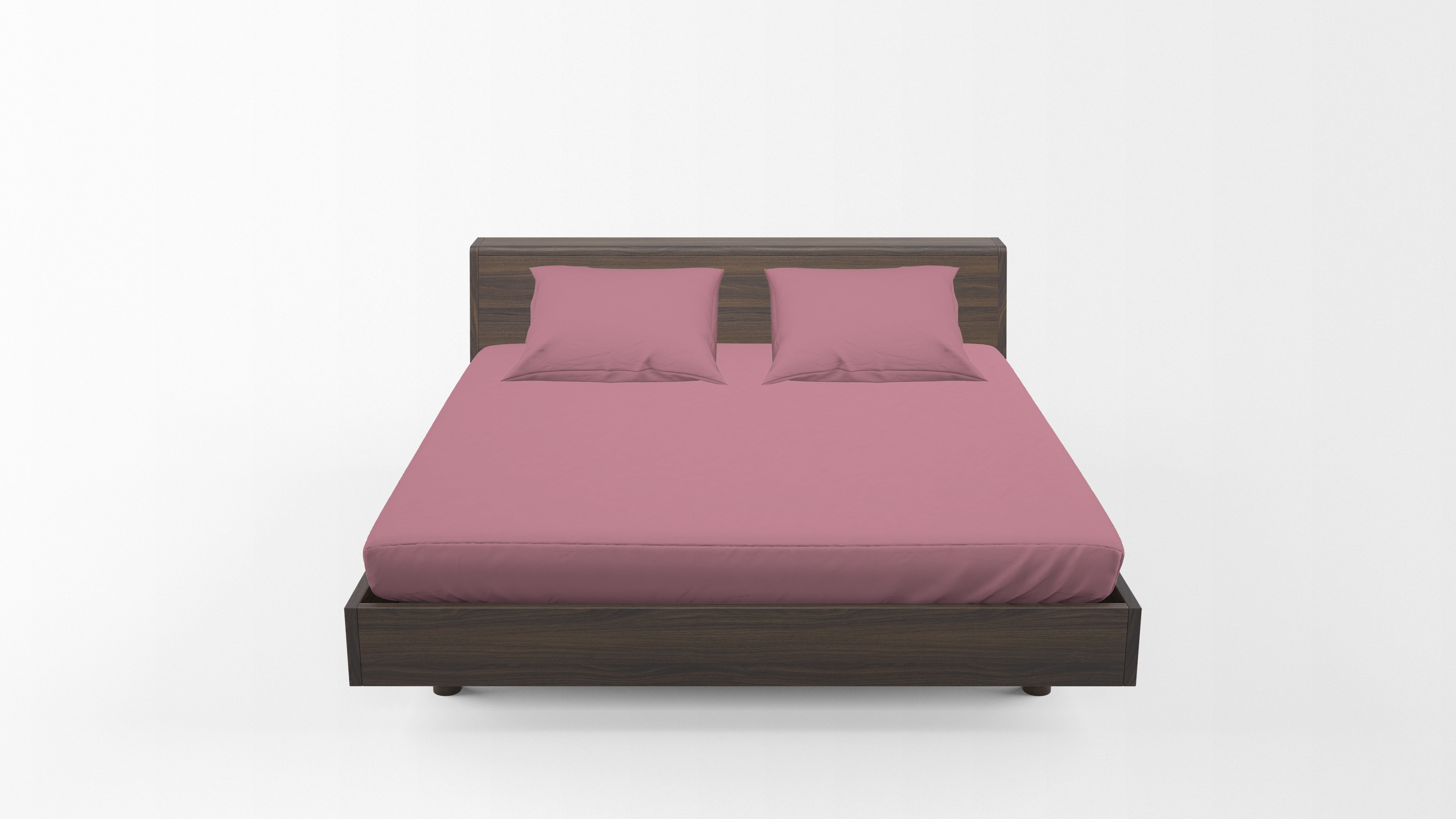 Flat Bed Sheet - Dyed - Rose Pink - King