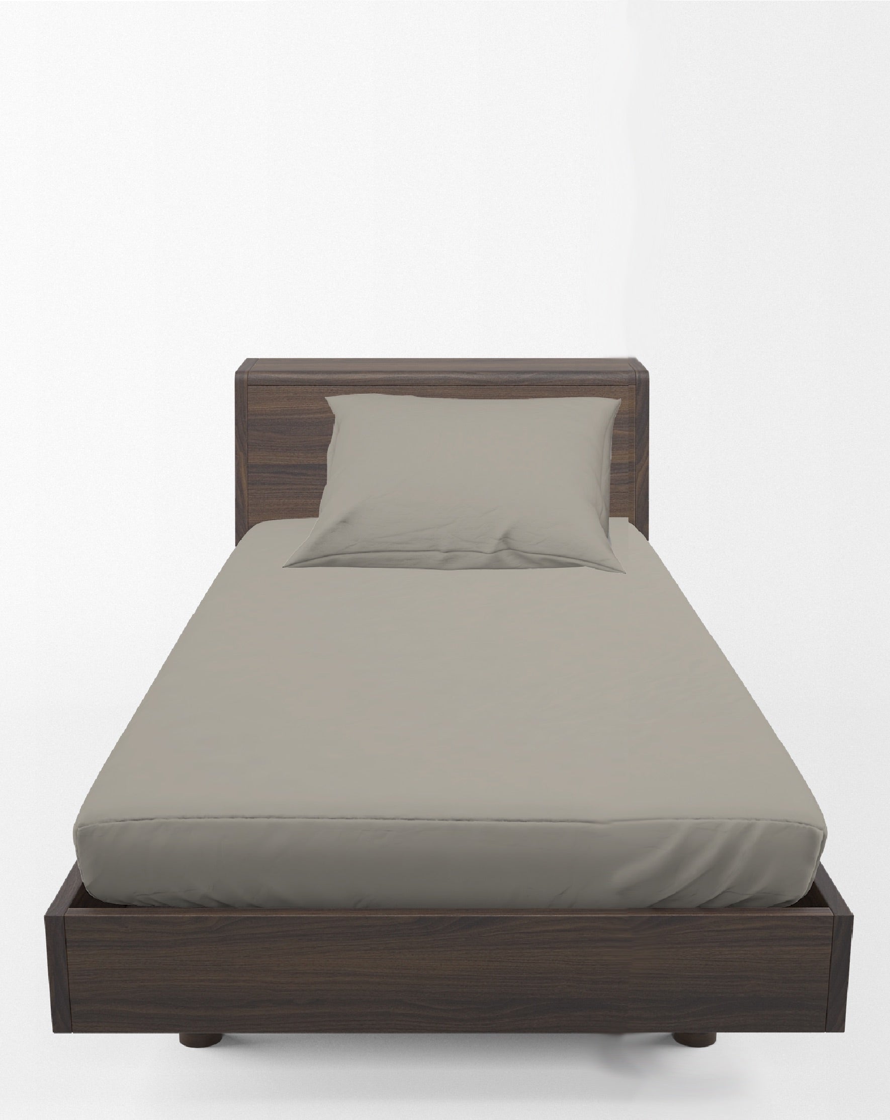 Flat Bed Sheets - Dyed - Taupe - Single